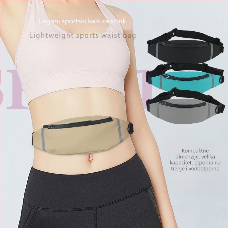 Sportska torbica za bokove za outdoor trčanje, prozračna, ultralagana, antibakterijska, smanjuje teret, membranski materijal, unisex