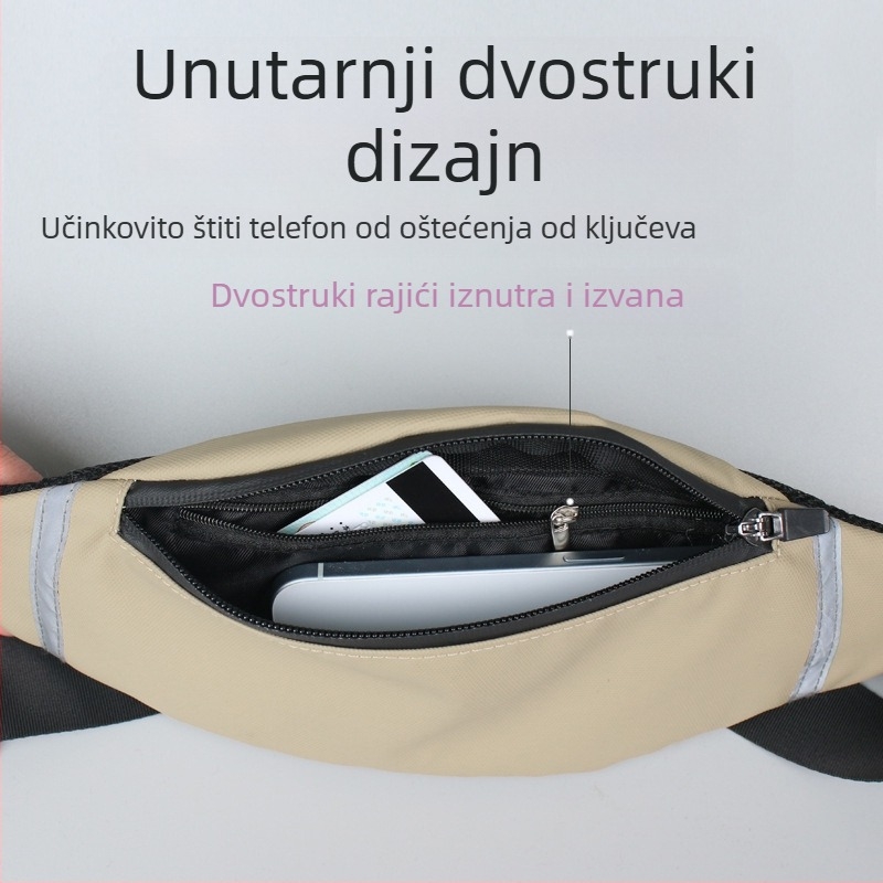 Sportska torbica za bokove za outdoor trčanje, prozračna, ultralagana, antibakterijska, smanjuje teret, membranski materijal, unisex
