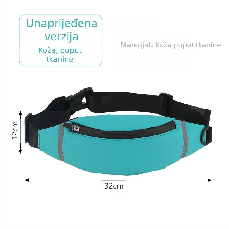 Sportska torbica za bokove za outdoor trčanje, prozračna, ultralagana, antibakterijska, smanjuje teret, membranski materijal, unisex