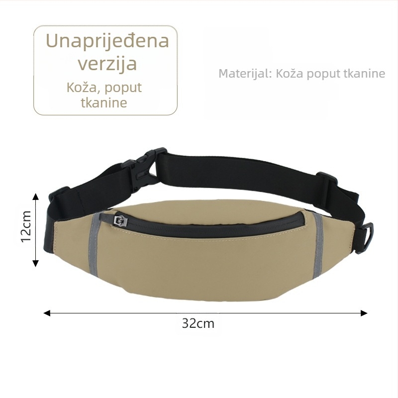Sportska torbica za bokove za outdoor trčanje, prozračna, ultralagana, antibakterijska, smanjuje teret, membranski materijal, unisex