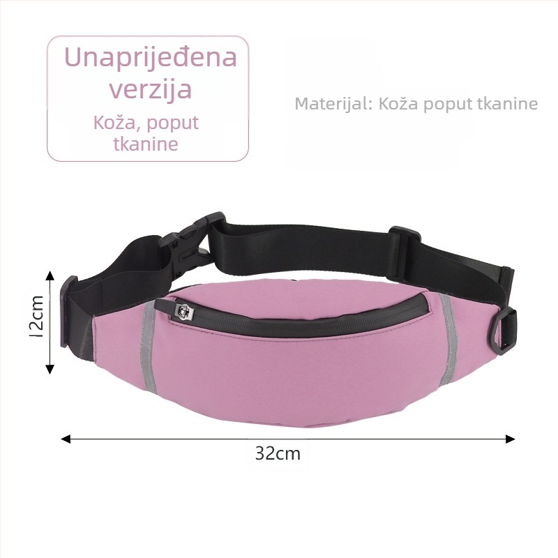 Sportska torbica za bokove za outdoor trčanje, prozračna, ultralagana, antibakterijska, smanjuje teret, membranski materijal, unisex