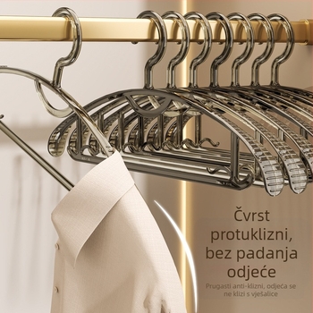 Mom's Joy PET vješalica za odjeću – debelo tijelo s kukom, bezšivni protivklizni dizajn, za kućnu ili studentsku upotrebu.