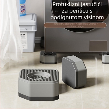 Podložak za noge perilice i hladnjaka – protuklizan, podesiv, pomičan, bez ugradnje, plastičan