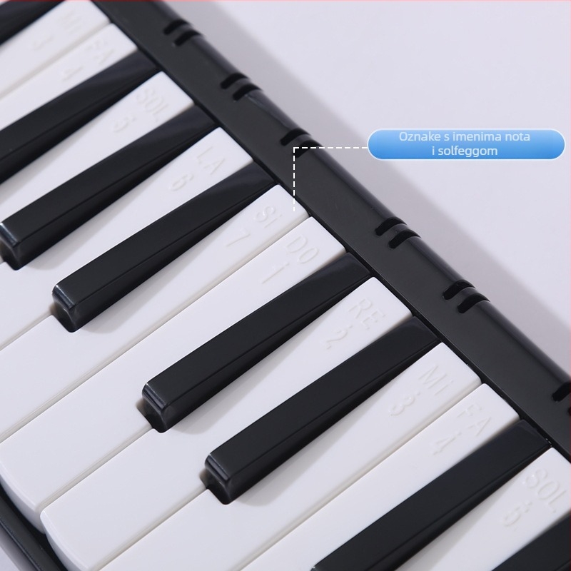 37-ključna prijenosna klavijatura harmonika, model K37, za djecu, plastično kućište, 101+ demo pjesama