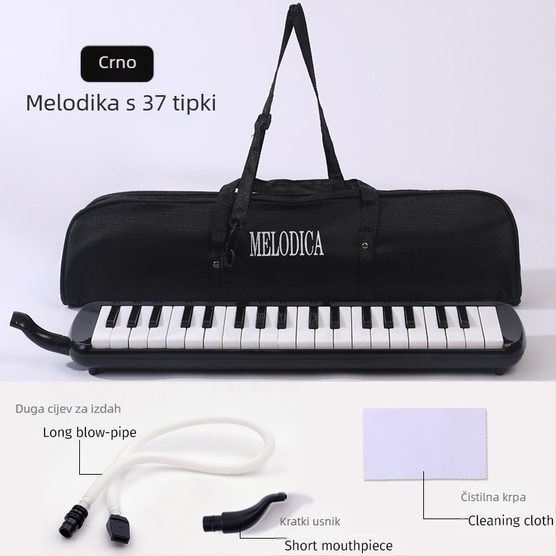 37-ključna prijenosna klavijatura harmonika, model K37, za djecu, plastično kućište, 101+ demo pjesama