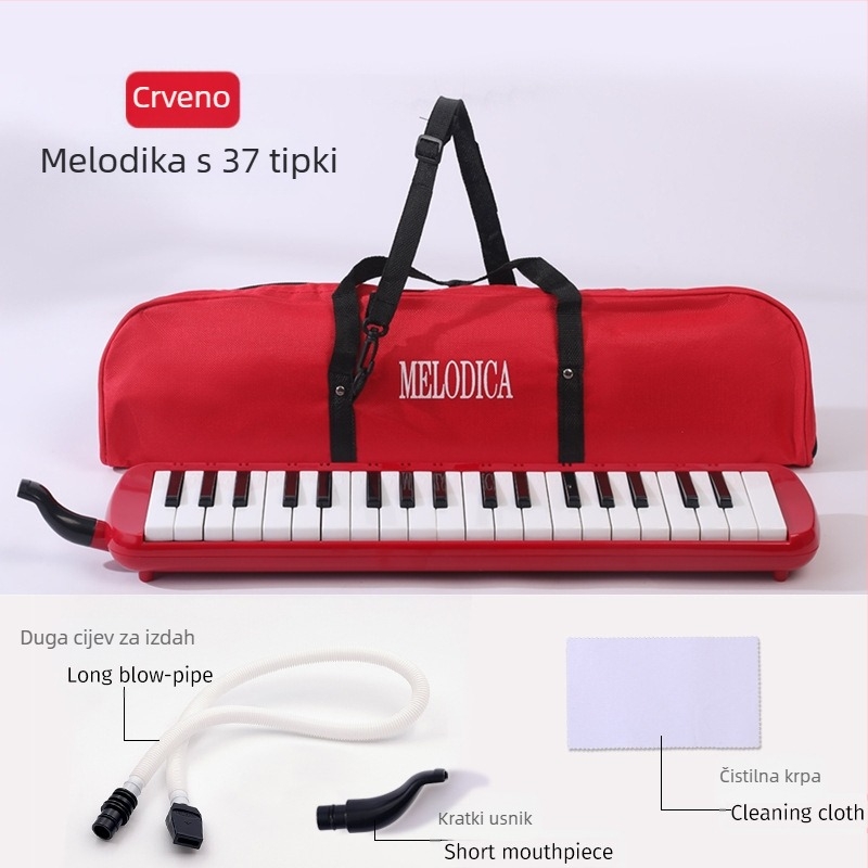 37-ključna prijenosna klavijatura harmonika, model K37, za djecu, plastično kućište, 101+ demo pjesama