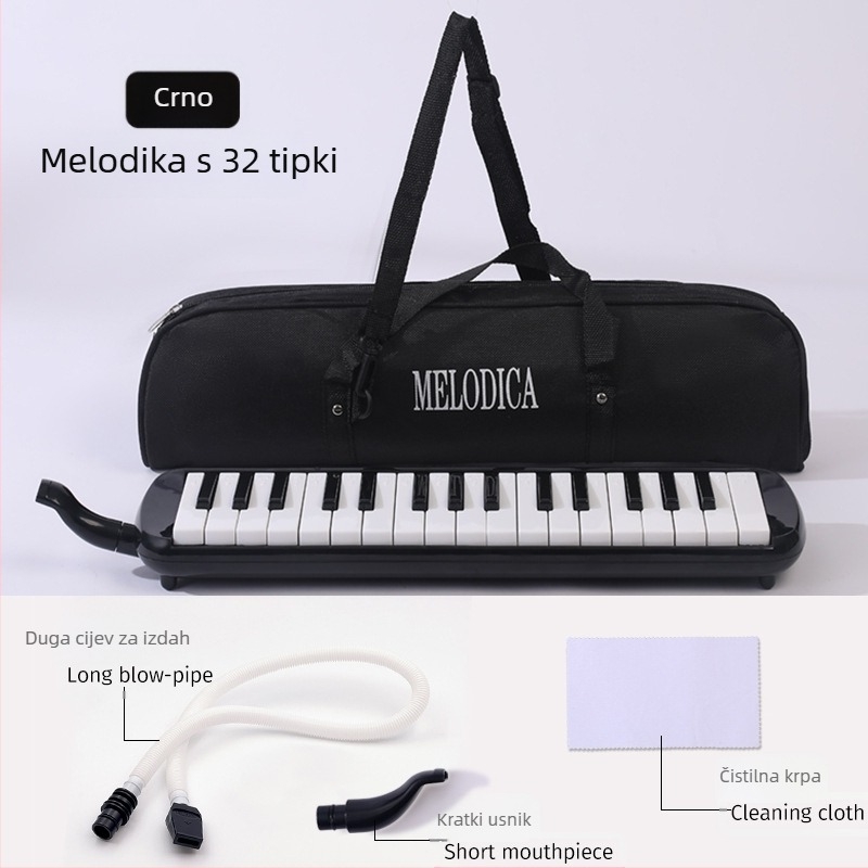 37-ključna prijenosna klavijatura harmonika, model K37, za djecu, plastično kućište, 101+ demo pjesama