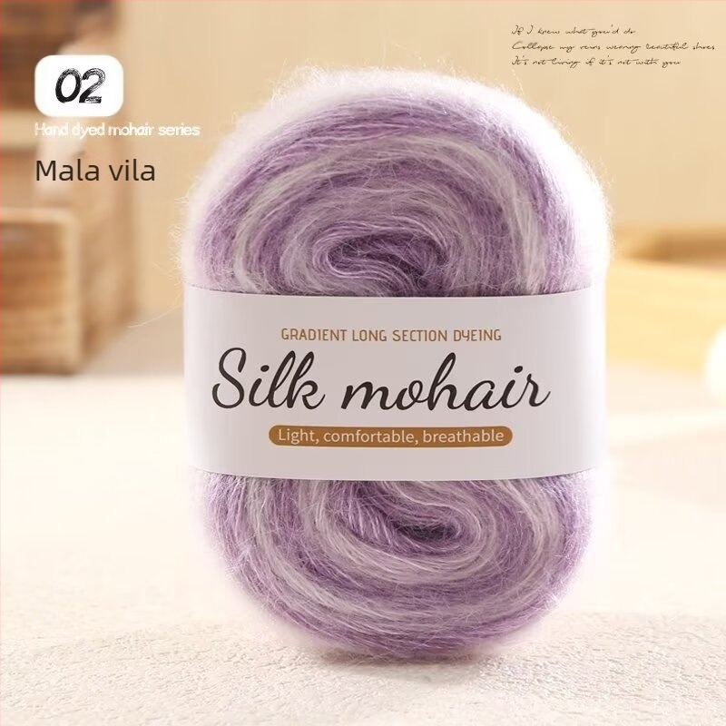 Mohair pređa u kuglici, 50 g, s gradijentnim efektom, za ručno pletenje džempera i šalova