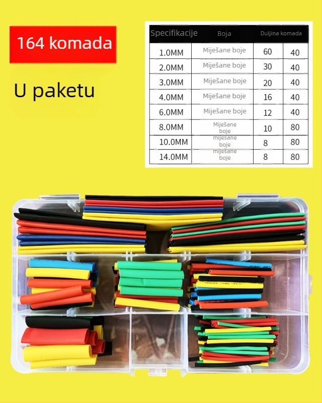 Cijev toplinskog skupljanja s vodootpornom izolacijom za kabelske i podatkovne kablove (PP; za popravak strojeva)