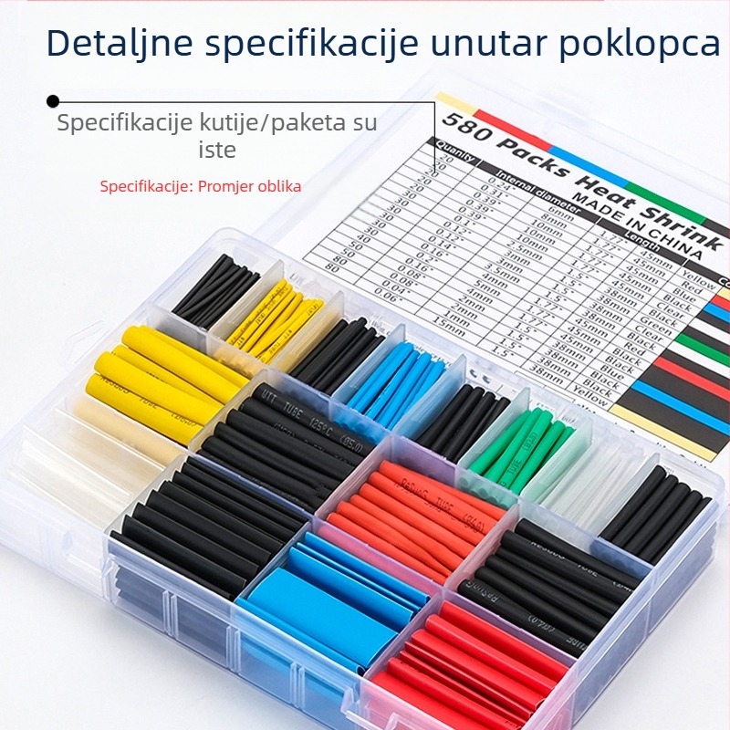 Cijev toplinskog skupljanja s vodootpornom izolacijom za kabelske i podatkovne kablove (PP; za popravak strojeva)