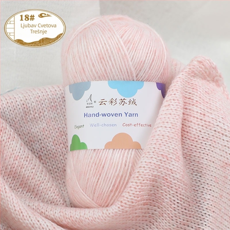 Ručna pređa za šal i pulover, mješavina vune i pamuka, vunena pređa u grupama, marka Comfortable