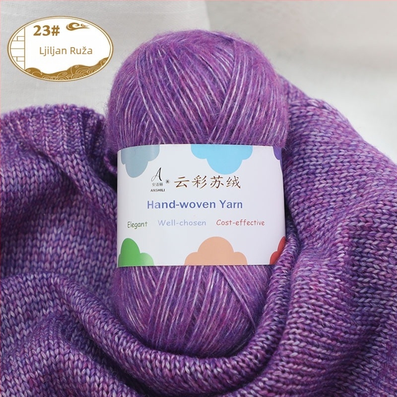 Ručna pređa za šal i pulover, mješavina vune i pamuka, vunena pređa u grupama, marka Comfortable