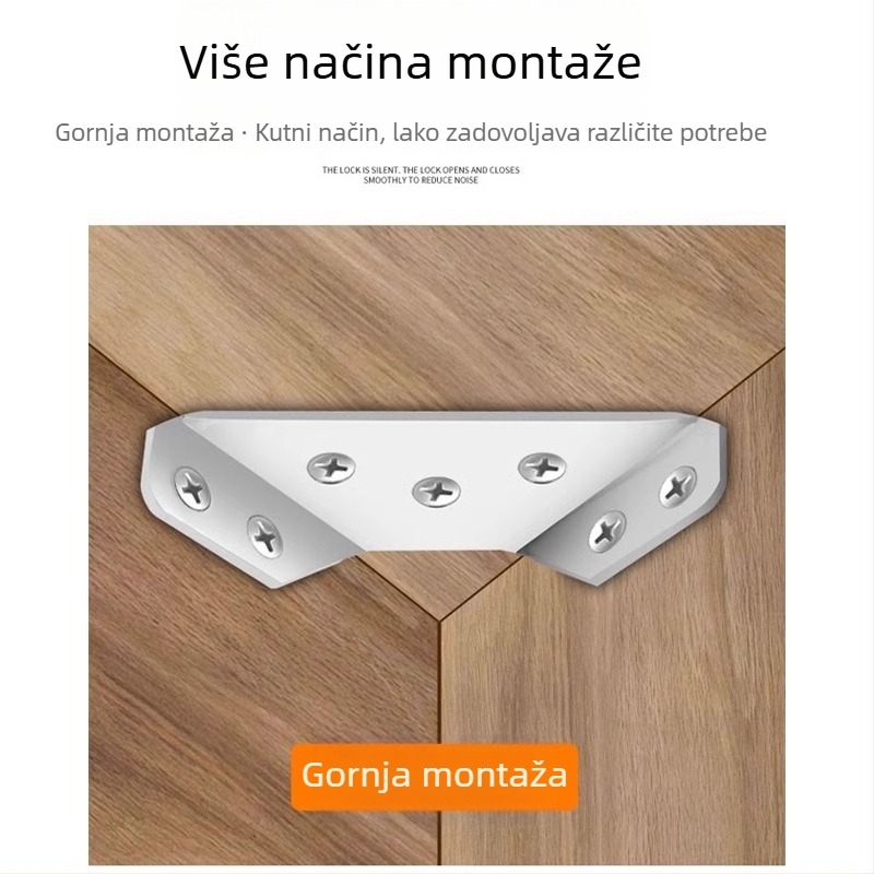 Booluo Višenamjenski kutni nosač za police — nehrđajući čelik, Model: Multi-purpose angle bracket cz, Elektroplakiranje, Modern minimalistički dizajn