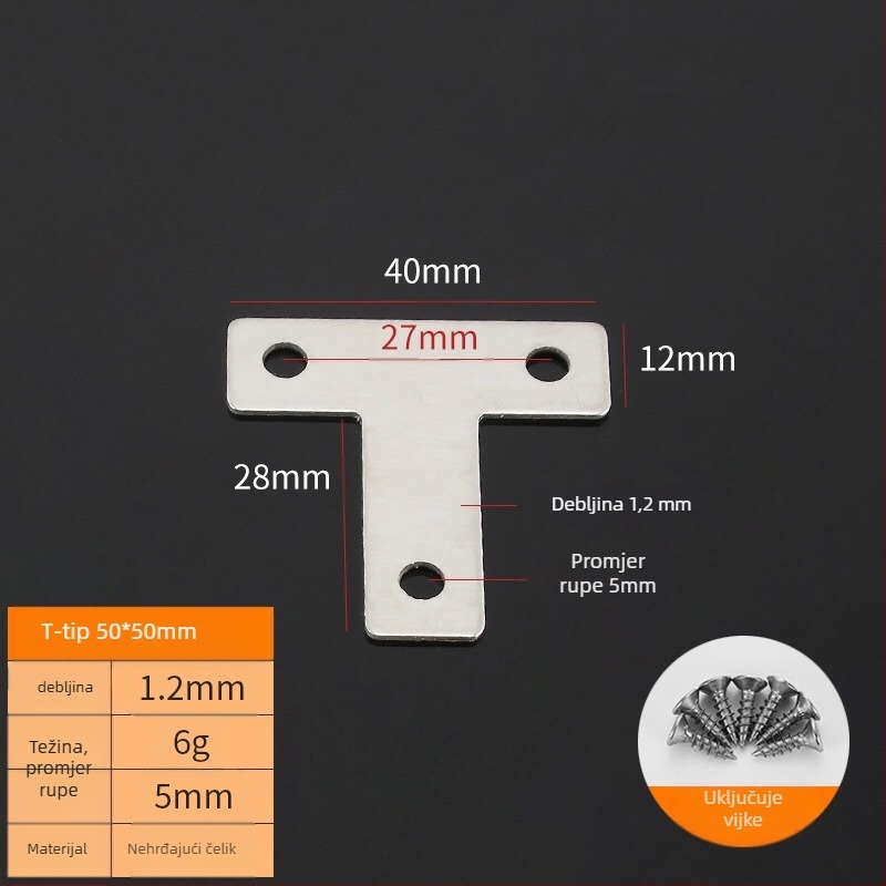 Booluo Višenamjenski kutni nosač za police — nehrđajući čelik, Model: Multi-purpose angle bracket cz, Elektroplakiranje, Modern minimalistički dizajn