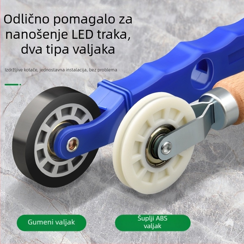 Alat za ugradnju LED traka s kotačićem od tvrdog drva za pritiskanje, za niskonaponske trake, univerzalno za LED trake, ručno upravljanje, CE certifikat