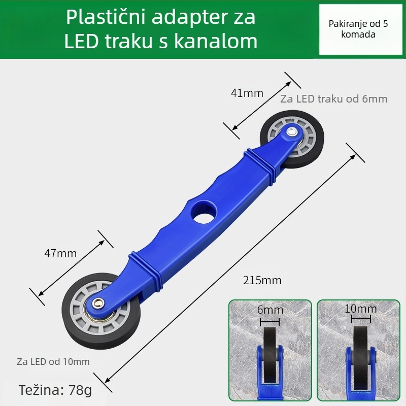 Alat za ugradnju LED traka s kotačićem od tvrdog drva za pritiskanje, za niskonaponske trake, univerzalno za LED trake, ručno upravljanje, CE certifikat