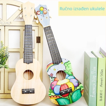 Drveni DIY komplet ukulele za djecu — sastavljivi glazbeni instrument, marka Xiao Caidi, podržava komunikaciju roditelj-dijete