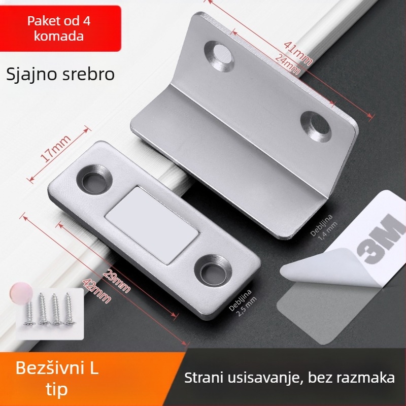 Magnetski držač vrata za kućna vrata — čelično tijelo s jakim magnetom; marka 5sebuy/woodburg; suvremeni minimalistički stil