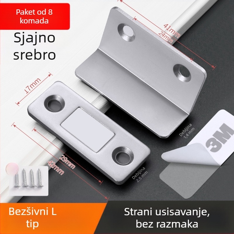 Magnetski držač vrata za kućna vrata — čelično tijelo s jakim magnetom; marka 5sebuy/woodburg; suvremeni minimalistički stil