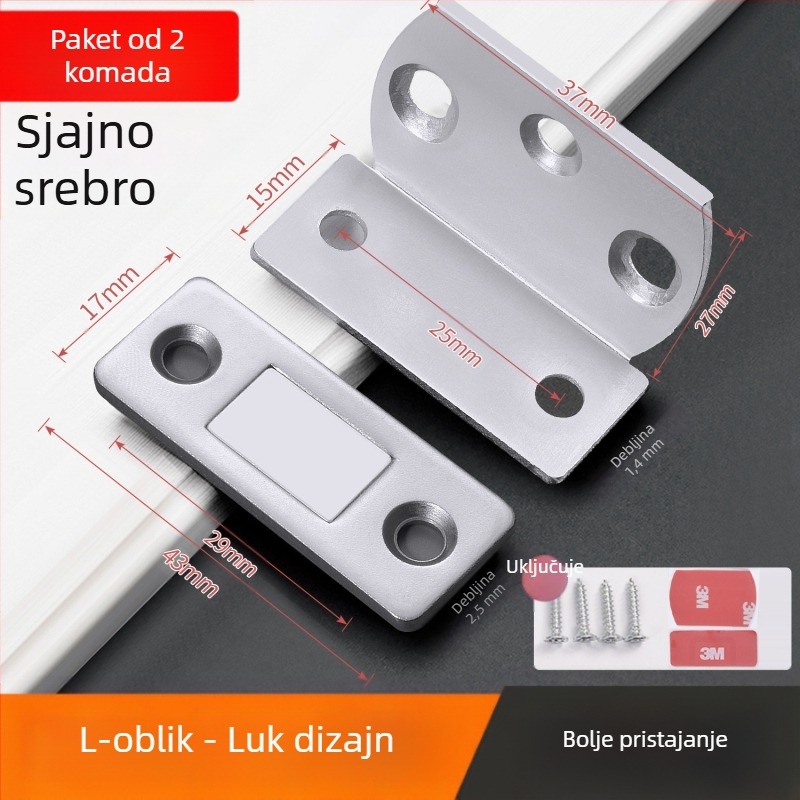 Magnetski držač vrata za kućna vrata — čelično tijelo s jakim magnetom; marka 5sebuy/woodburg; suvremeni minimalistički stil