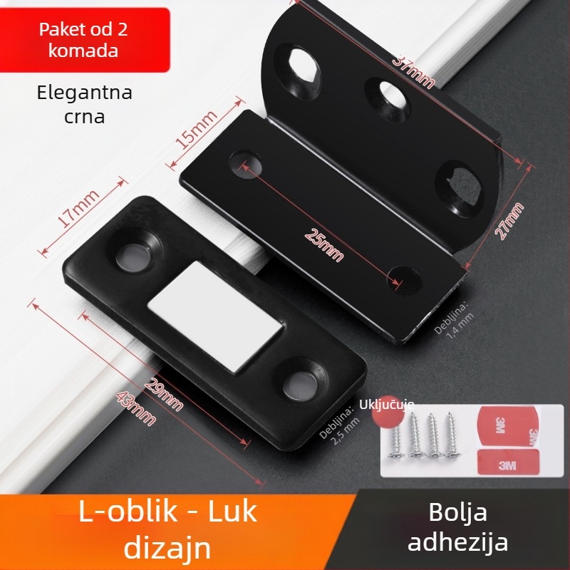 Magnetski držač vrata za kućna vrata — čelično tijelo s jakim magnetom; marka 5sebuy/woodburg; suvremeni minimalistički stil