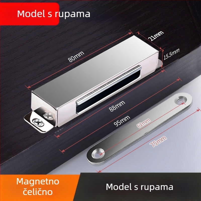 Magnetski držač vrata za kućna vrata — čelično tijelo s jakim magnetom; marka 5sebuy/woodburg; suvremeni minimalistički stil