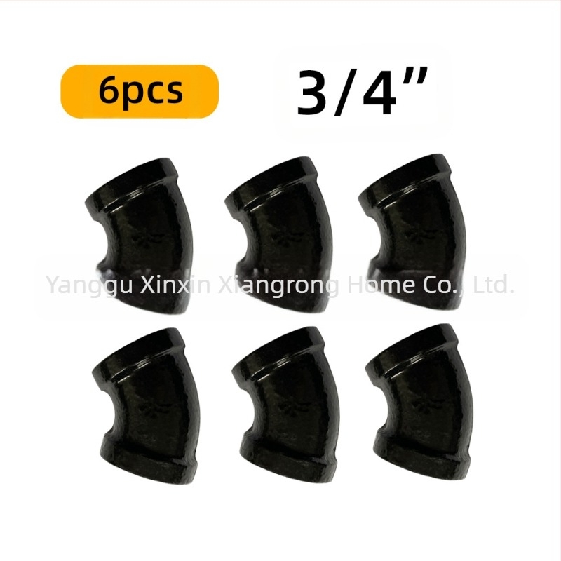 Set od 6 držača za police od lijevanog željeza s navojem, retro industrijski stil, DIY dekor za namještaj