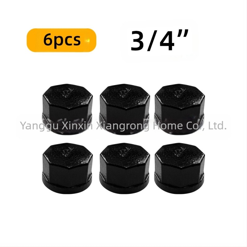 Set od 6 držača za police od lijevanog željeza s navojem, retro industrijski stil, DIY dekor za namještaj