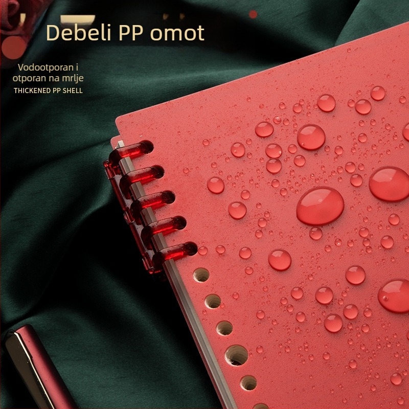 Sijin bilježnica s pet linija za note s uklonjivim listovima, model A5/B5, Lin Dao papir, 60 listova, 26 rupa