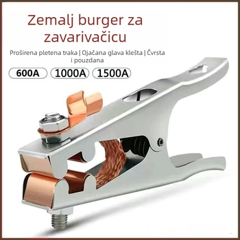 Zemni klip za argonsko lukovno zavarivanje, 500–1000 A, debeli dizajn, pneumatski pogon, grijanje vrućim zrakom i infracrveno zračenje