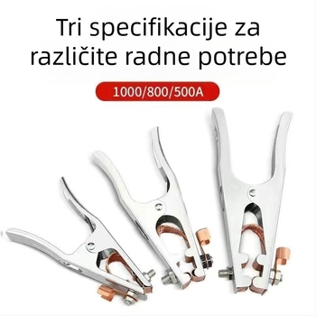 Zemni klip za argonsko lukovno zavarivanje, 500–1000 A, debeli dizajn, pneumatski pogon, grijanje vrućim zrakom i infracrveno zračenje