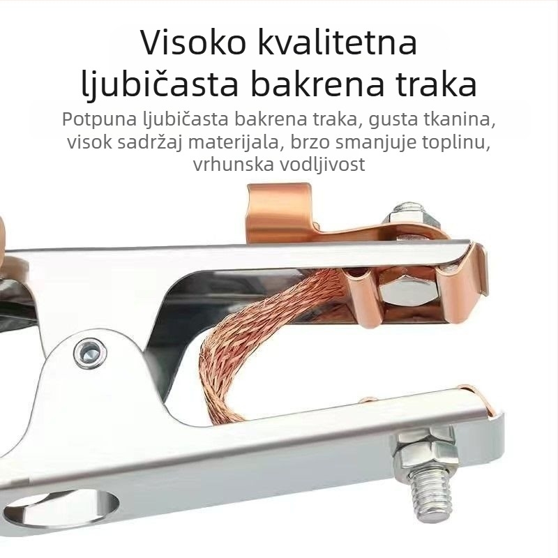 Zemni klip za argonsko lukovno zavarivanje, 500–1000 A, debeli dizajn, pneumatski pogon, grijanje vrućim zrakom i infracrveno zračenje