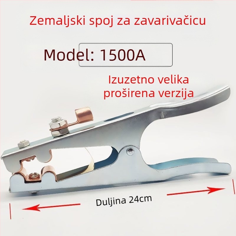 Zemni klip za argonsko lukovno zavarivanje, 500–1000 A, debeli dizajn, pneumatski pogon, grijanje vrućim zrakom i infracrveno zračenje