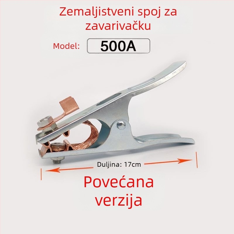 Zemni klip za argonsko lukovno zavarivanje, 500–1000 A, debeli dizajn, pneumatski pogon, grijanje vrućim zrakom i infracrveno zračenje