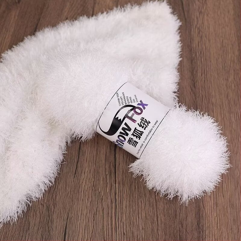 Šal Snow Fox velur fleece, vlakna grupno uvijena, pleteni, Yunzhen