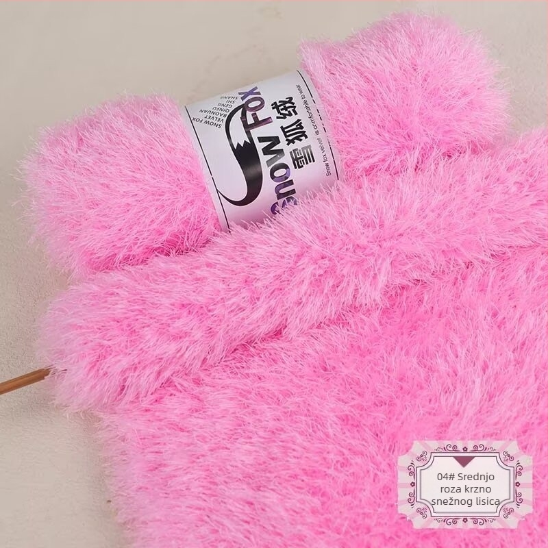 Šal Snow Fox velur fleece, vlakna grupno uvijena, pleteni, Yunzhen