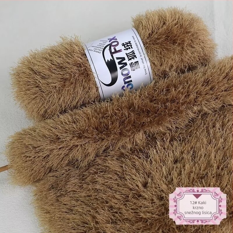 Šal Snow Fox velur fleece, vlakna grupno uvijena, pleteni, Yunzhen