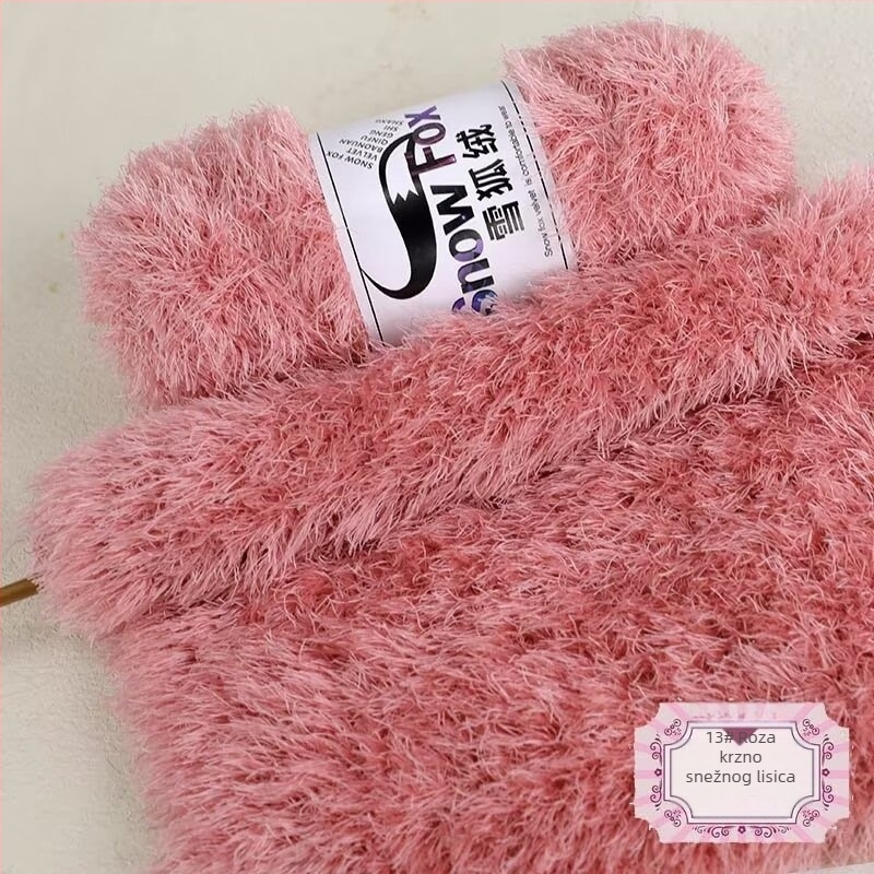 Šal Snow Fox velur fleece, vlakna grupno uvijena, pleteni, Yunzhen