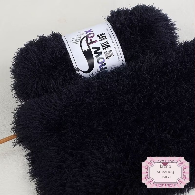 Šal Snow Fox velur fleece, vlakna grupno uvijena, pleteni, Yunzhen