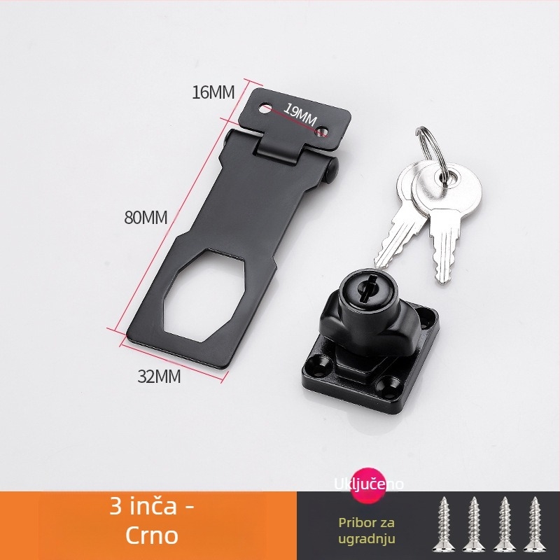 Brava za ormar s bezbušenim montažom — model HSD-12; pogodna za vrata ormara, ladice, hladnjake i zamrzivače