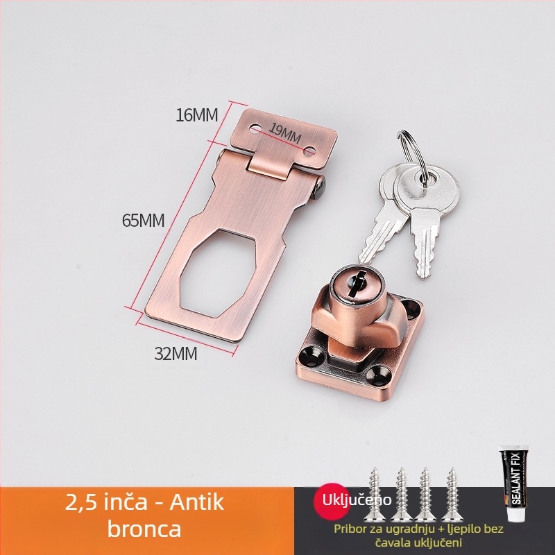 Brava za ormar s bezbušenim montažom — model HSD-12; pogodna za vrata ormara, ladice, hladnjake i zamrzivače