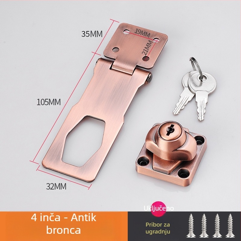 Brava za ormar s bezbušenim montažom — model HSD-12; pogodna za vrata ormara, ladice, hladnjake i zamrzivače