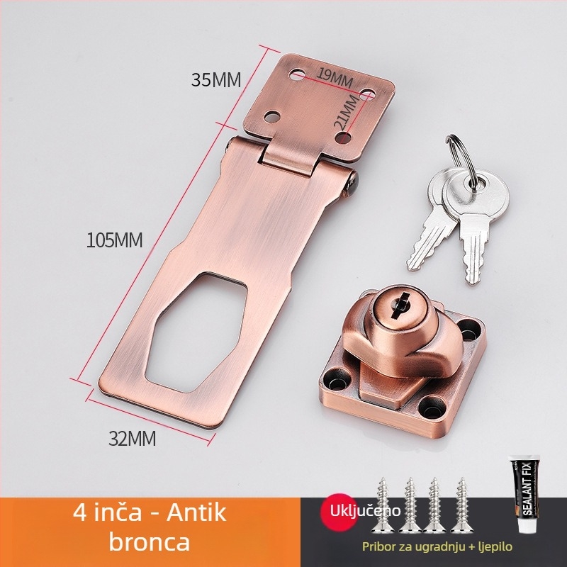 Brava za ormar s bezbušenim montažom — model HSD-12; pogodna za vrata ormara, ladice, hladnjake i zamrzivače