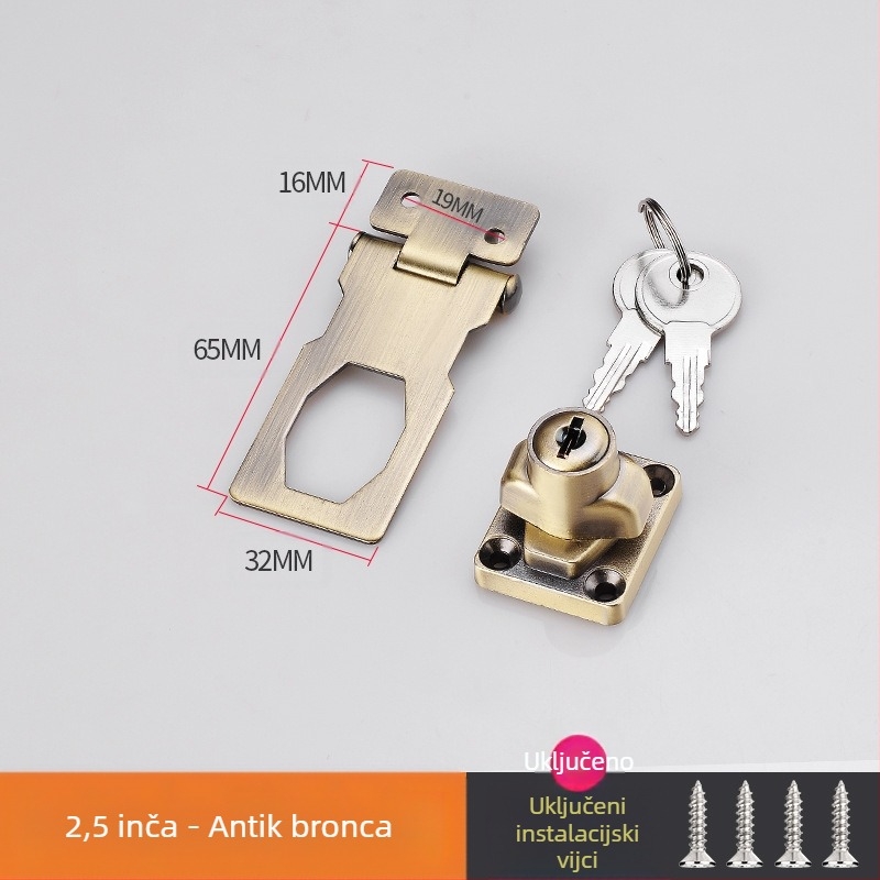 Brava za ormar s bezbušenim montažom — model HSD-12; pogodna za vrata ormara, ladice, hladnjake i zamrzivače