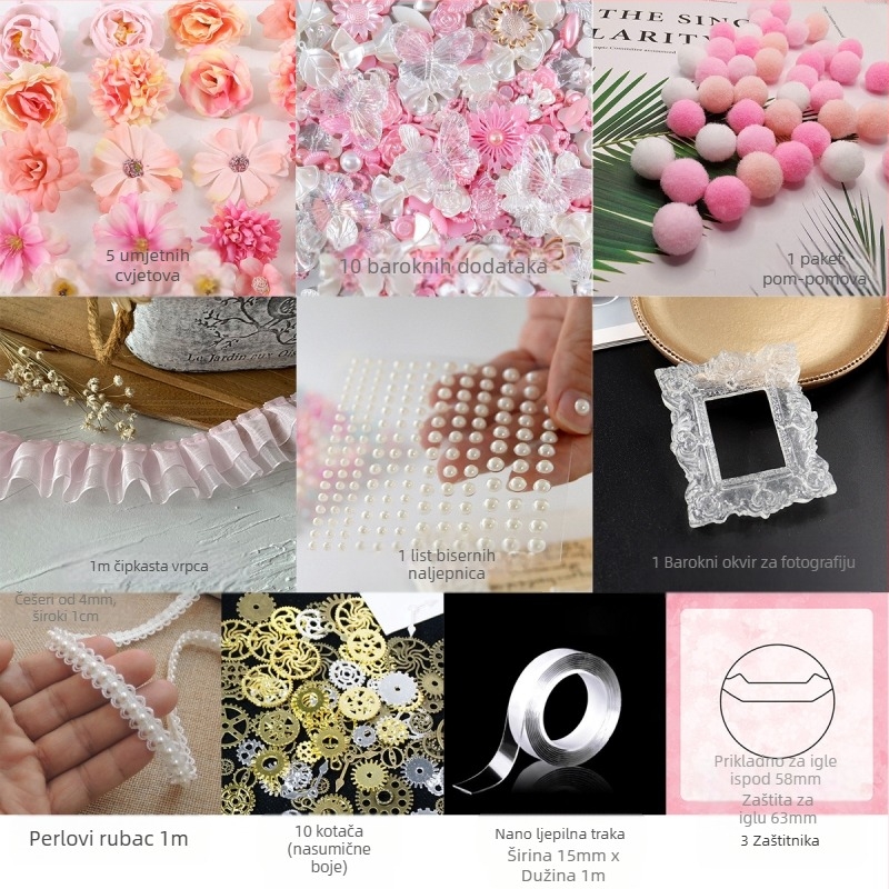 DIY set pribora za torbe – akrilni elementi, barokni oznake za ukrase, Marka: Other; Bez prilagodbe; Ručni rad: Drugo; IP odobrenje: Ne