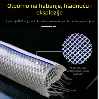 PVC vodena cijev za kućnu upotrebu, otporno na smrzavanje, pogodno za pranje automobila i navodnjavanje, cijev s teksturom zmijske kože, CE certifikat