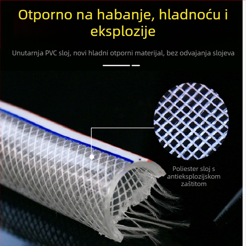 PVC vodena cijev za kućnu upotrebu, otporno na smrzavanje, pogodno za pranje automobila i navodnjavanje, cijev s teksturom zmijske kože, CE certifikat