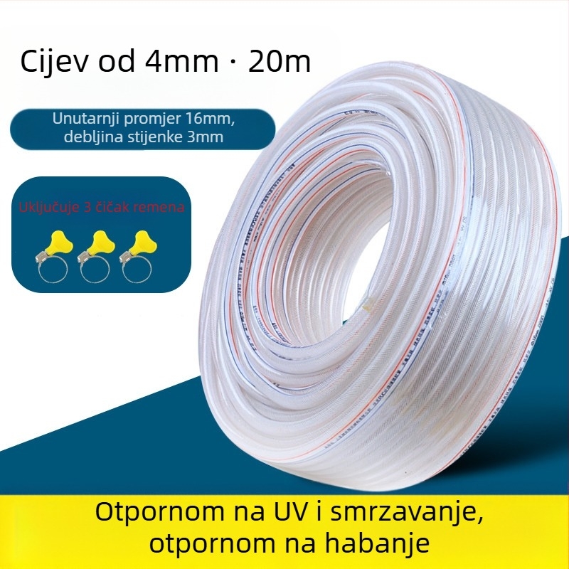PVC vodena cijev za kućnu upotrebu, otporno na smrzavanje, pogodno za pranje automobila i navodnjavanje, cijev s teksturom zmijske kože, CE certifikat