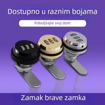 Brava za ormarić s kodom Jia Shundi, model 006, od cinkove legure, za ormariće i uredske stolove