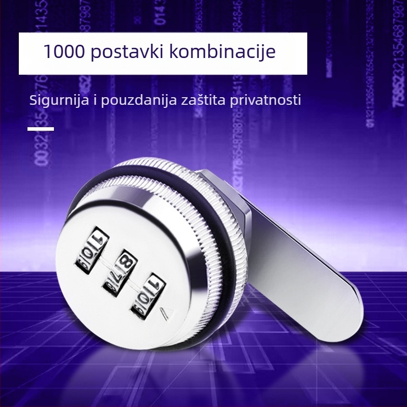 Brava za ormarić s kodom Jia Shundi, model 006, od cinkove legure, za ormariće i uredske stolove